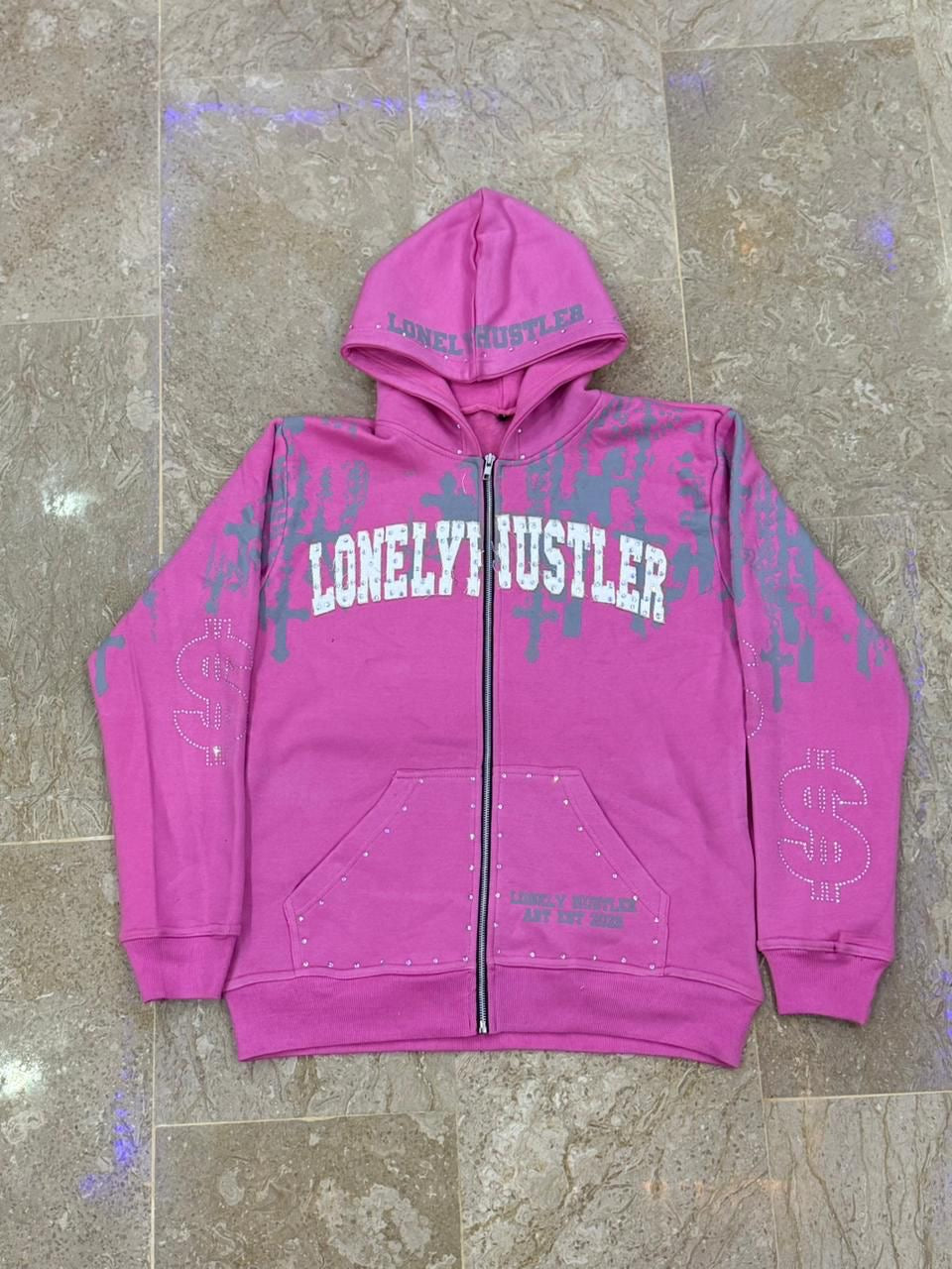 “LONLEY HUSTLER“ ZIP UP JACKET
