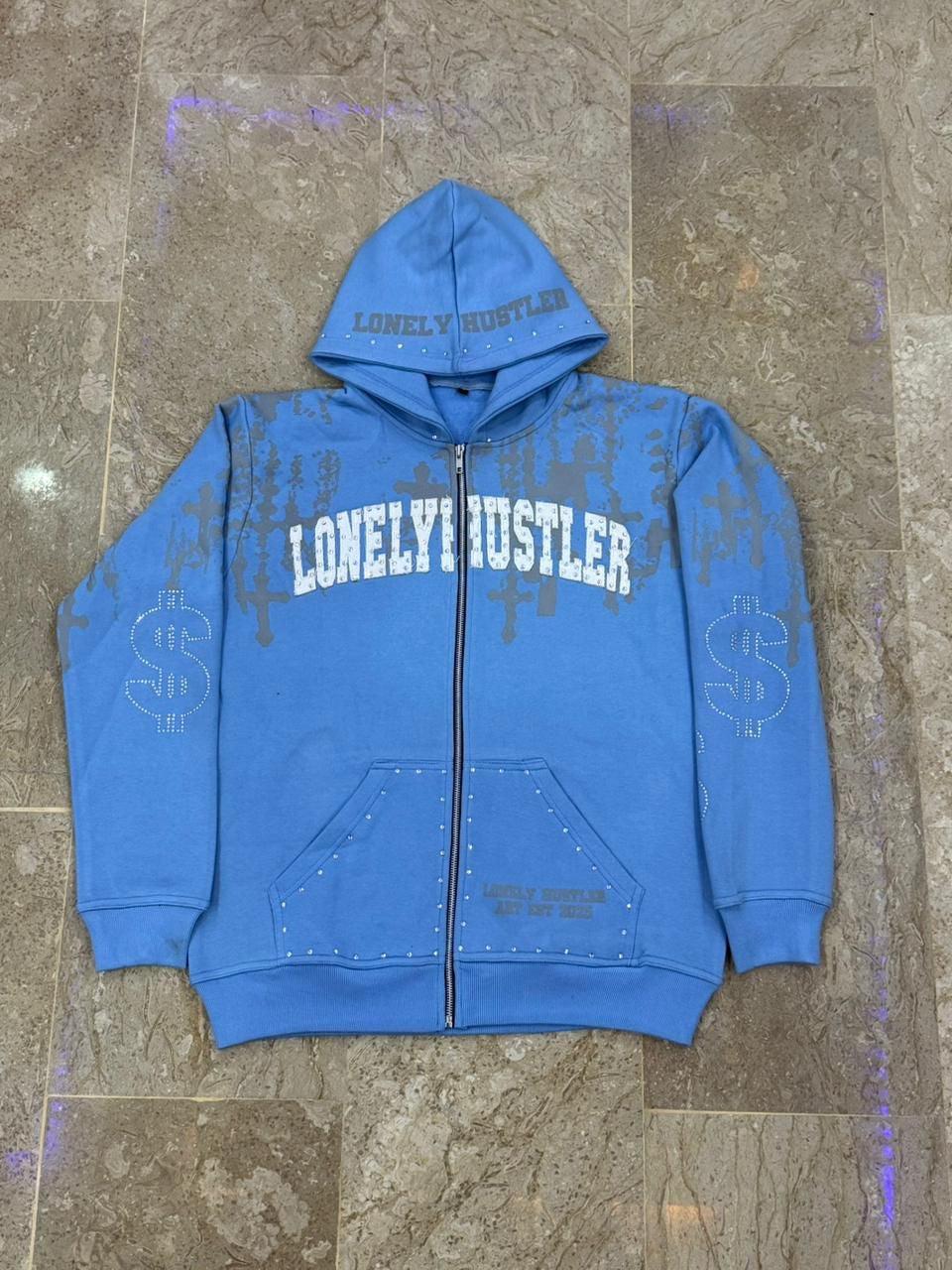 “LONLEY HUSTLER“ ZIP UP JACKET